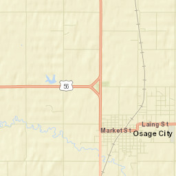 Osage City Street Map