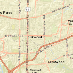Warson Woods Street Map