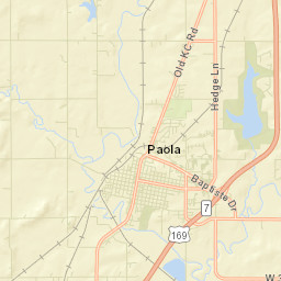 Paola Street Map