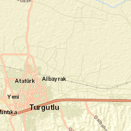 Turgutlu İlçesi Street Map