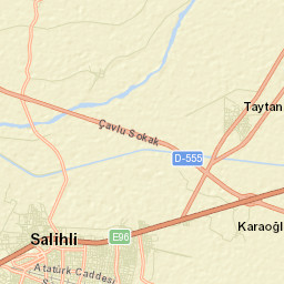 Salihli İlçesi Street Map
