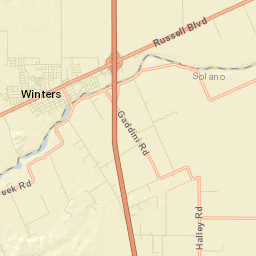 Winters California Street Map