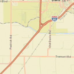 Davis California Street Map