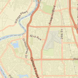 Pollock California Street Map