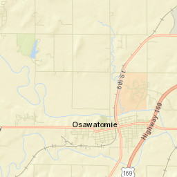 Osawatomie Street Map