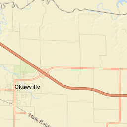 Okawville Street Map