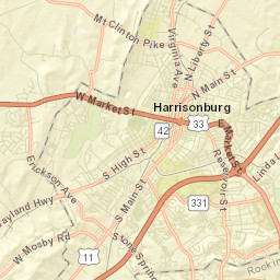City of Harrisonburg Street Map