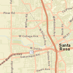 Roseland California Street Map