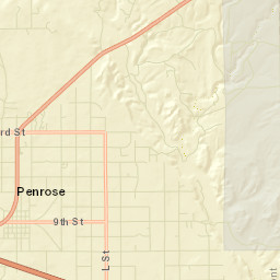 Penrose Colorado Street Map