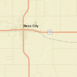 Ness City Street Map