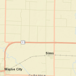 Wayne City Street Map
