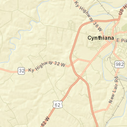 Cynthiana Street Map