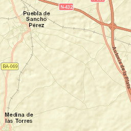 Puebla de Sancho Pérez Street Map