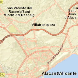 Alicante Street Map