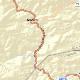 Maden İlçesi Street Map