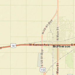 1400 S Treatment Rd McPherson KS Street Map