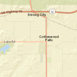 Cottonwood Falls Street Map