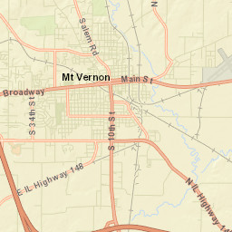 Veterans Memorial Drive & Interstate 64 Street Map