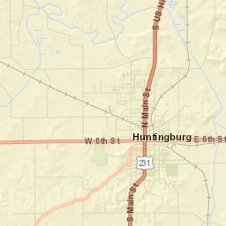 Huntingburg Street Map
