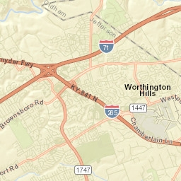 Worthington Hills Street Map