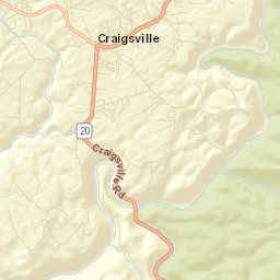 Craigsville Street Map