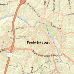 Fredericksburg Street Map