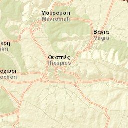 Thespiés Street Map