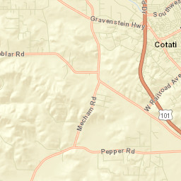 Rohnert Park California Street Map