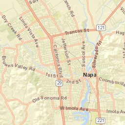 Napa California Street Map