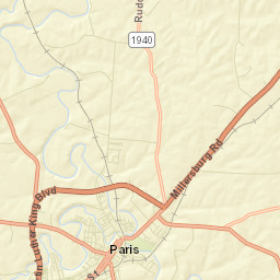Bourbon County Street Map