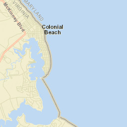 Colonial Beach Street Map