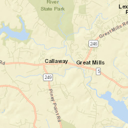 Saint Mary's County Street Map
