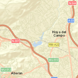 Abarán Street Map
