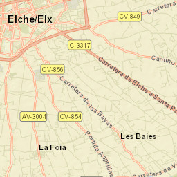 Elche Street Map