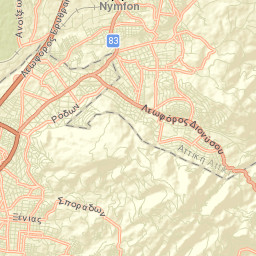 Néa Erythraía Street Map