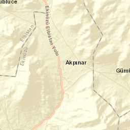 Ekinözü İlçesi Street Map