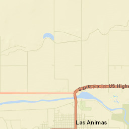 Las Animas Colorado Street Map