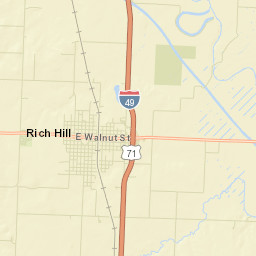 Rich Hill Street Map