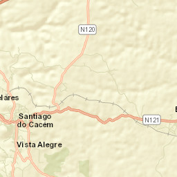 Santiago do Cacém Street Map