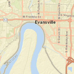 Evansville Street Map