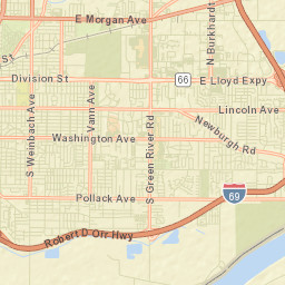 1304 North Green River Road, Evansville, IN Street Map