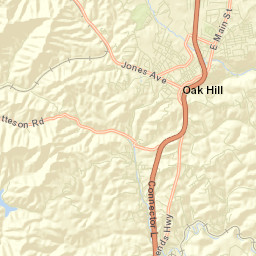 Oak Hill Street Map
