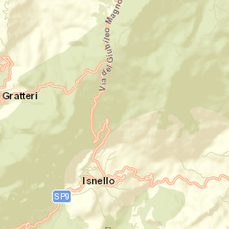 Isnello Street Map