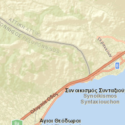 Ágioi Theódoroi Street Map