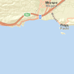 Mégara Street Map