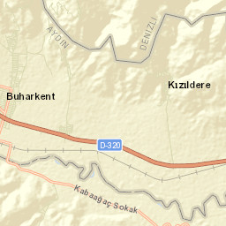 Buharkent Street Map