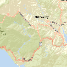 Tamalpais Valley California Street Map