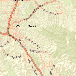 Walnut Creek California Street Map
