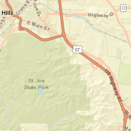 Flat River Street Map