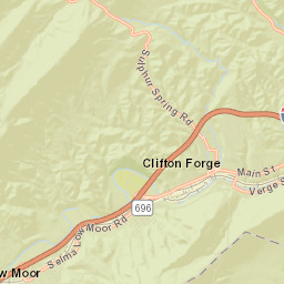Clifton Forge Street Map